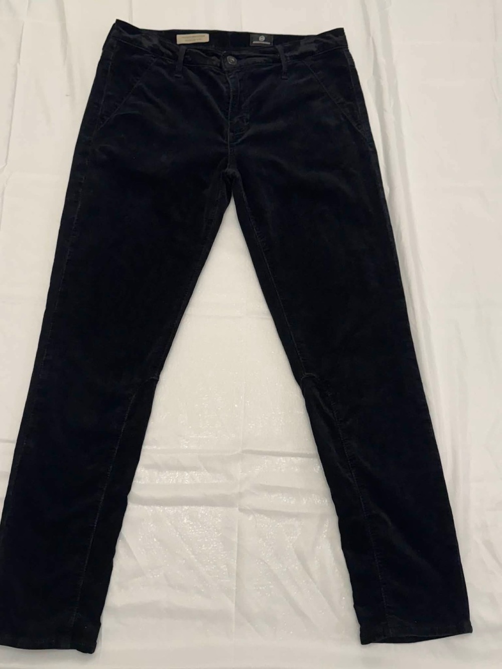Ag Adriano Goldschmied Women Black Stevie Ankle Jeans Corduroy size 29R